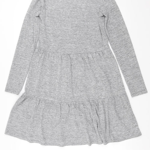 New Look Womens Grey   Jumper Dress  Size 8