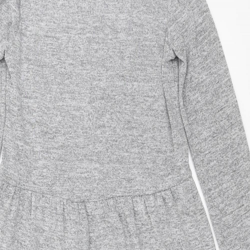 New Look Womens Grey   Jumper Dress  Size 8
