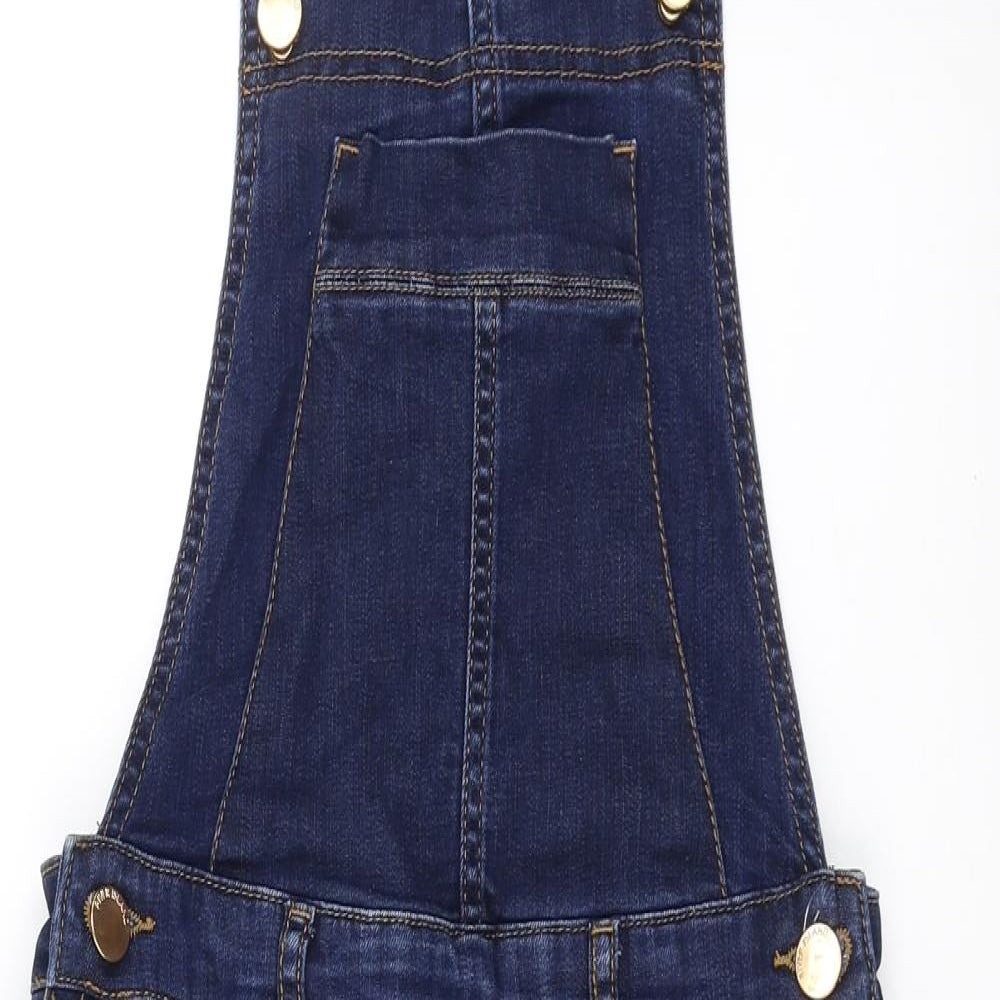 River Island Womens Blue  Denim Pinafore/Dungaree Dress  Size 8