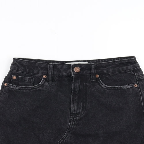 New Look Womens Black  Denim A-Line Skirt Size 6