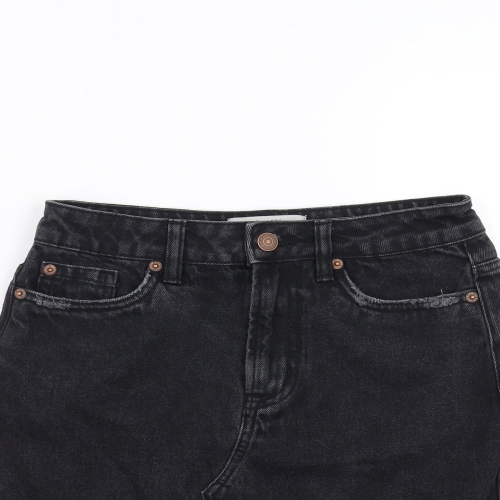 New Look Womens Black  Denim A-Line Skirt Size 6