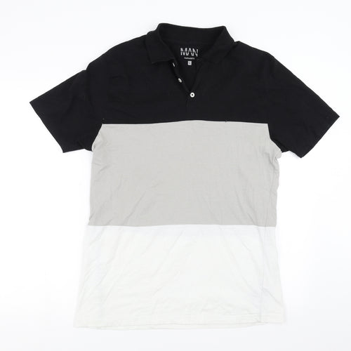 Boohoo Mens Black    Polo Size L