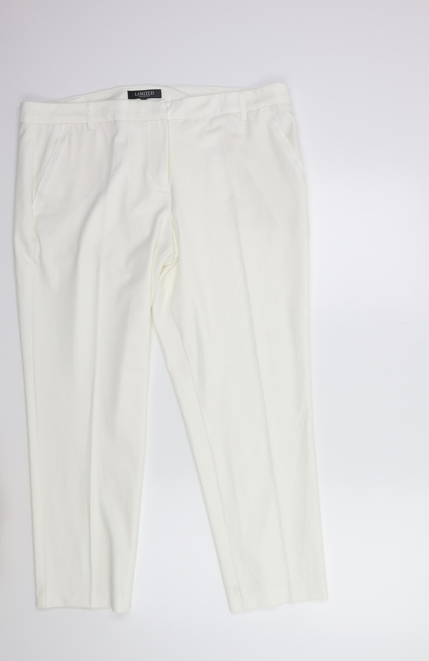 Marks and Spencer Womens White   Trousers  Size 18 L27 in