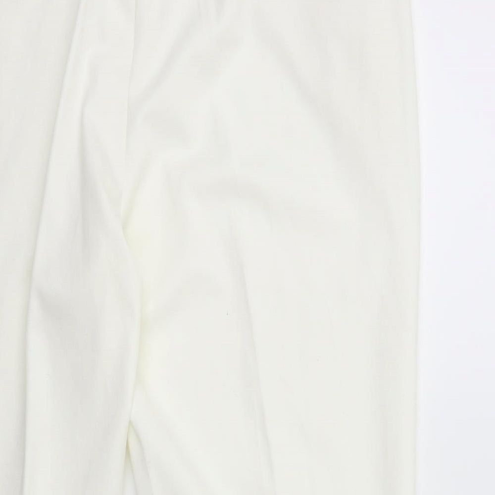 Marks and Spencer Womens White   Trousers  Size 18 L27 in