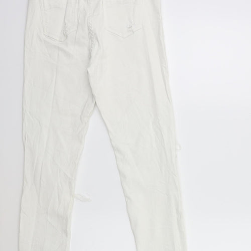 Missguided Womens White  Denim Skinny Jeans Size 10 L28 in