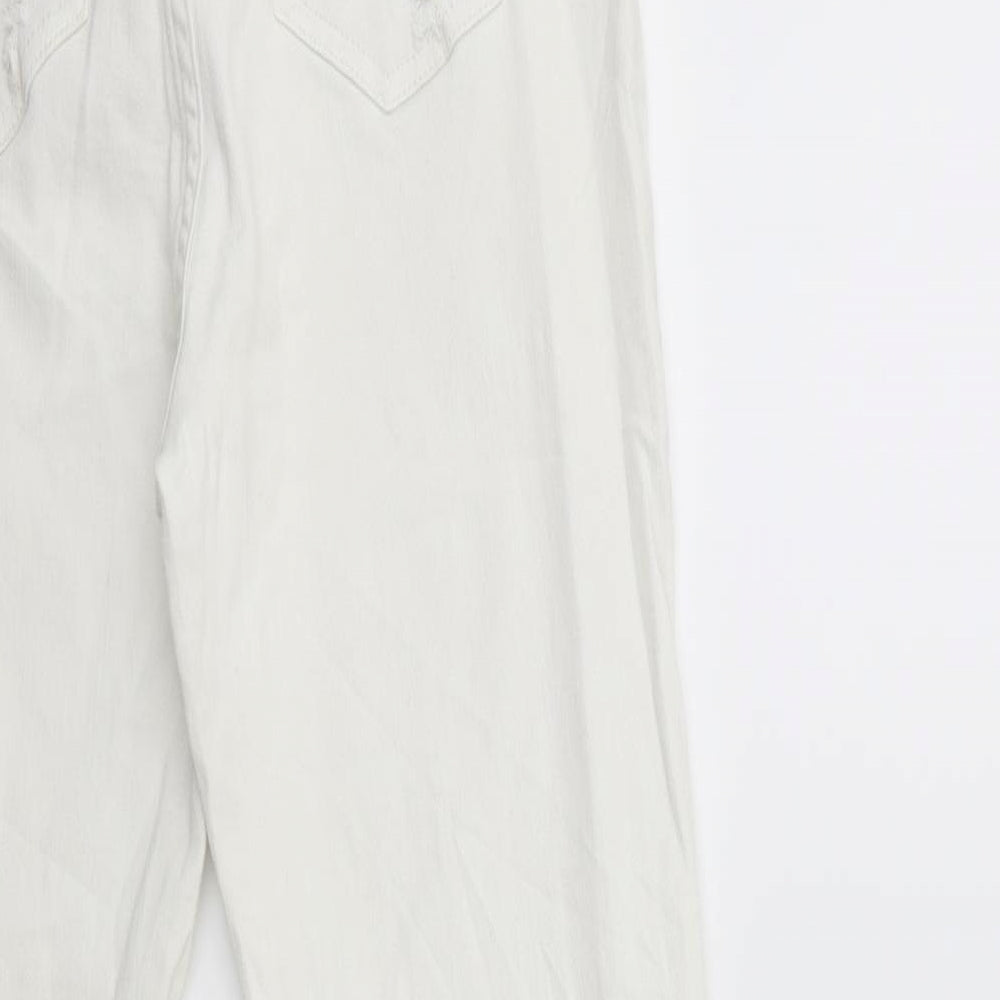 Missguided Womens White  Denim Skinny Jeans Size 10 L28 in