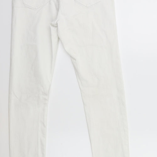 Denim & Co. Womens White  Denim Skinny Jeans Size 10 L30 in
