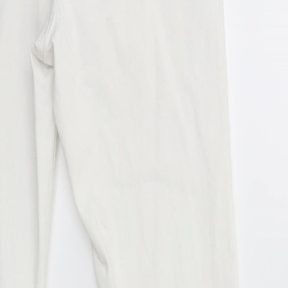 Denim & Co. Womens White  Denim Skinny Jeans Size 10 L30 in