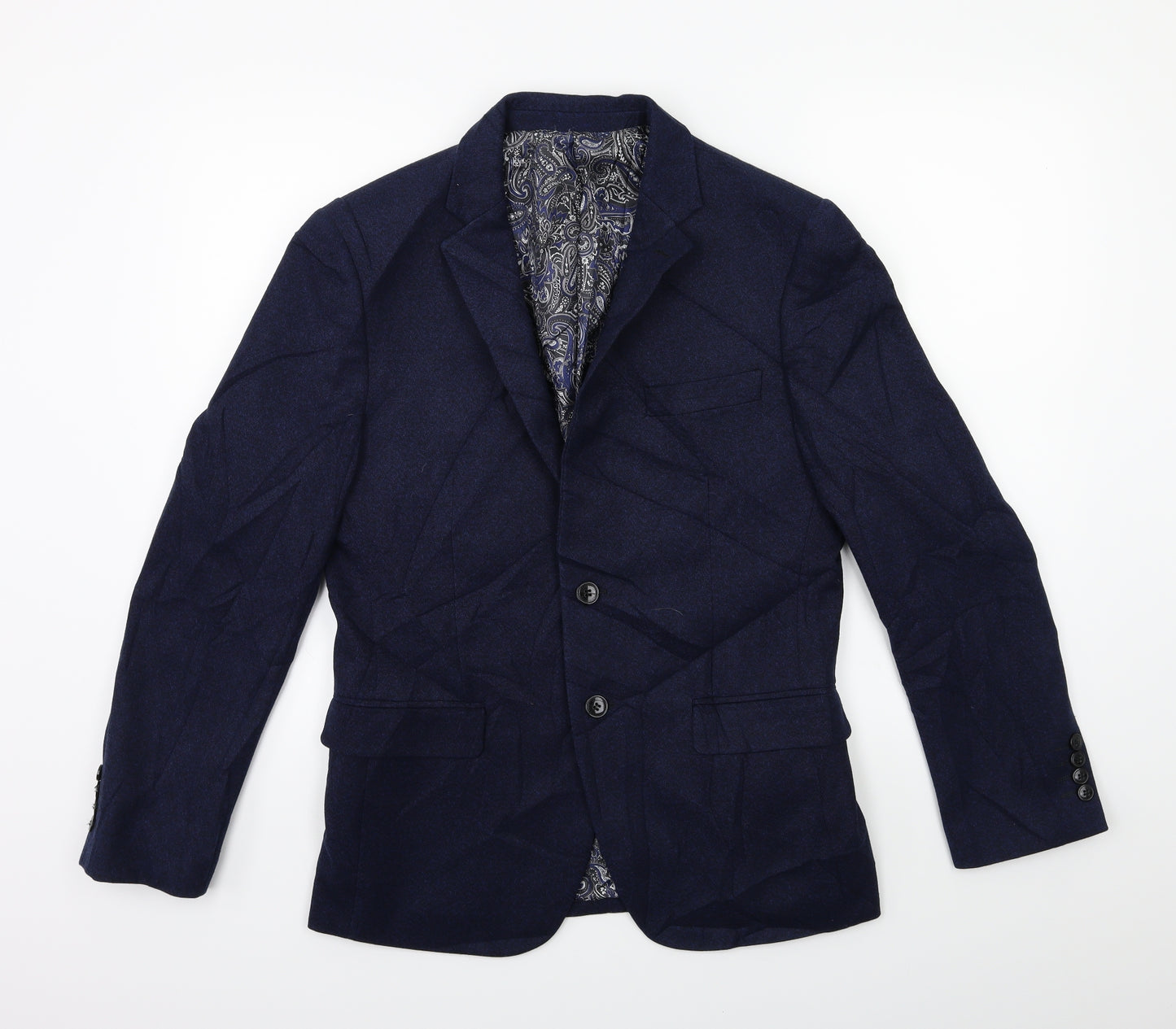 frenchie Mens Blue   Jacket Suit Jacket Size 36