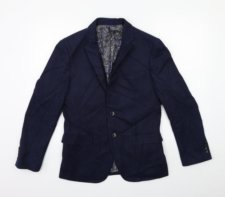 frenchie Mens Blue   Jacket Suit Jacket Size 36