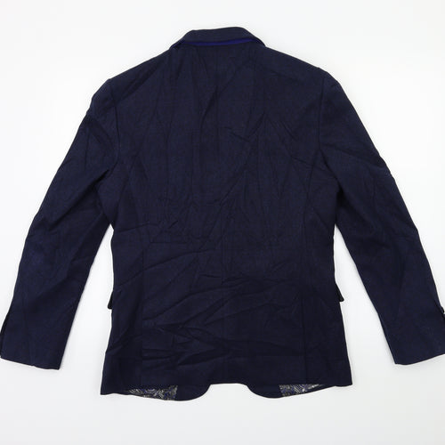 frenchie Mens Blue   Jacket Suit Jacket Size 36