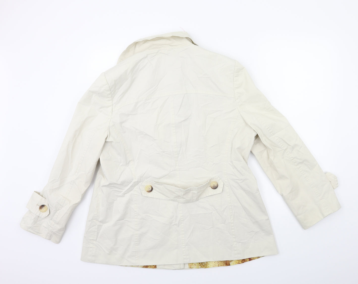 Per Una Womens White   Overcoat Coat Size 18