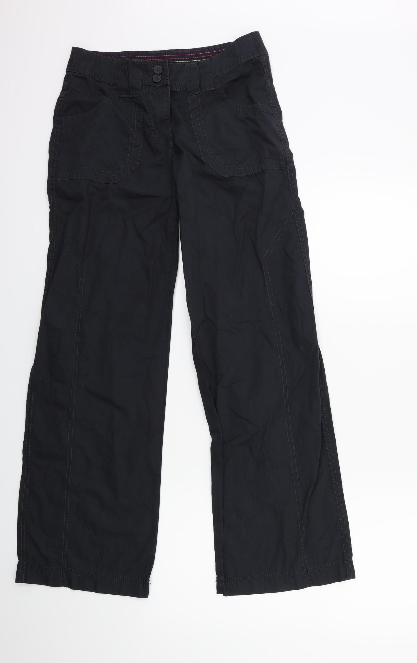 Marks and Spencer Womens Blue   Cargo Trousers Size 8 L29 in