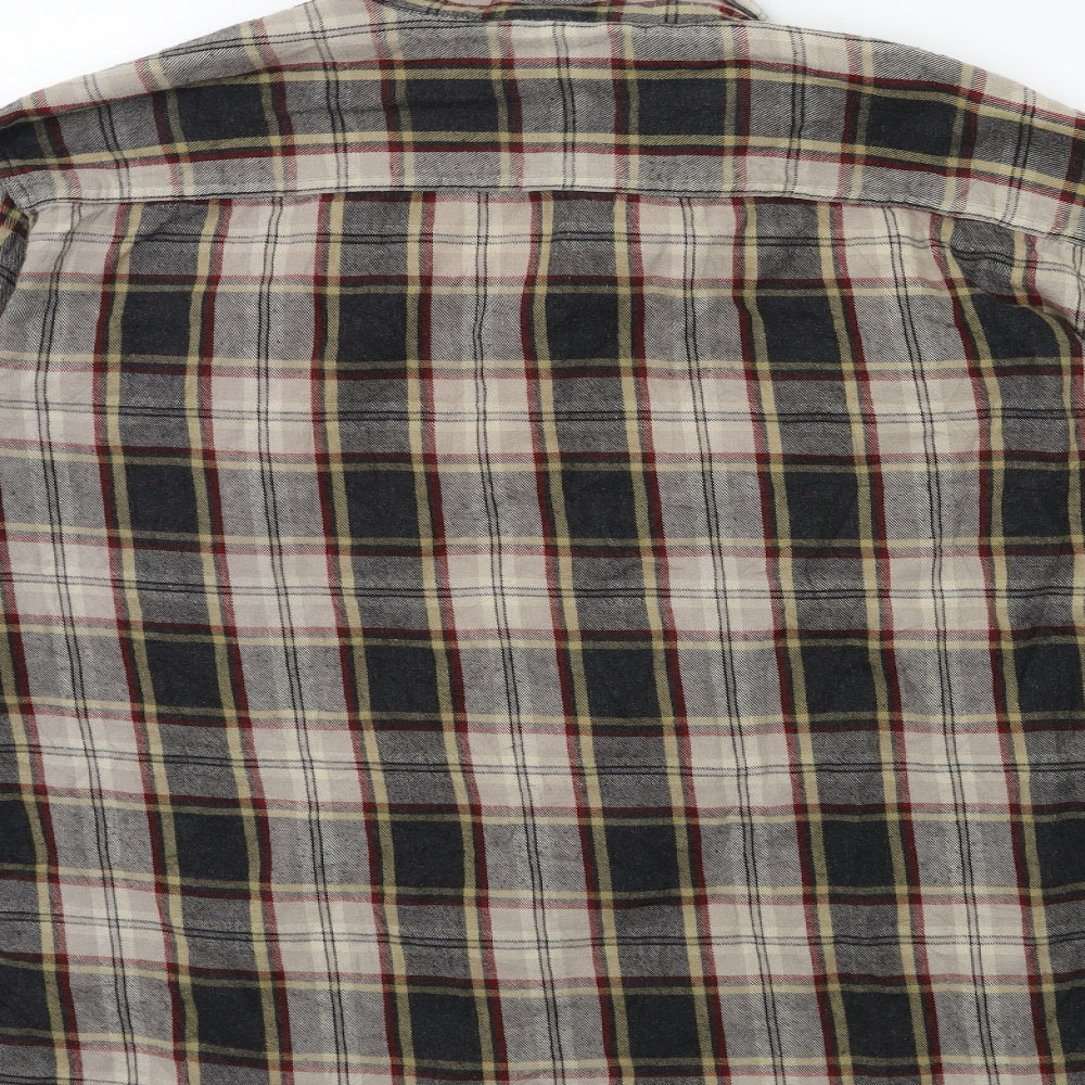 Timberland Mens Brown Check   Button-Up Size XL
