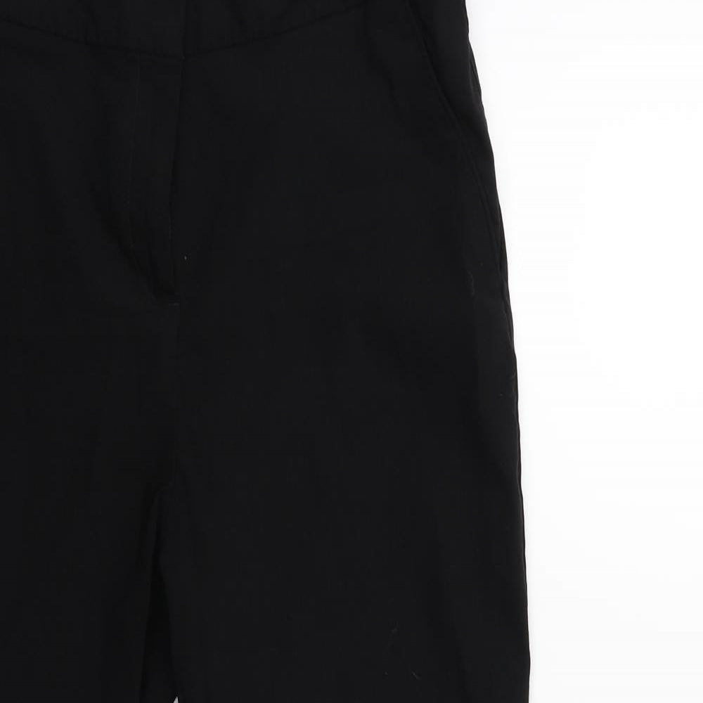 Papaya Womens Black   Cropped Trousers Size 12 L20 in