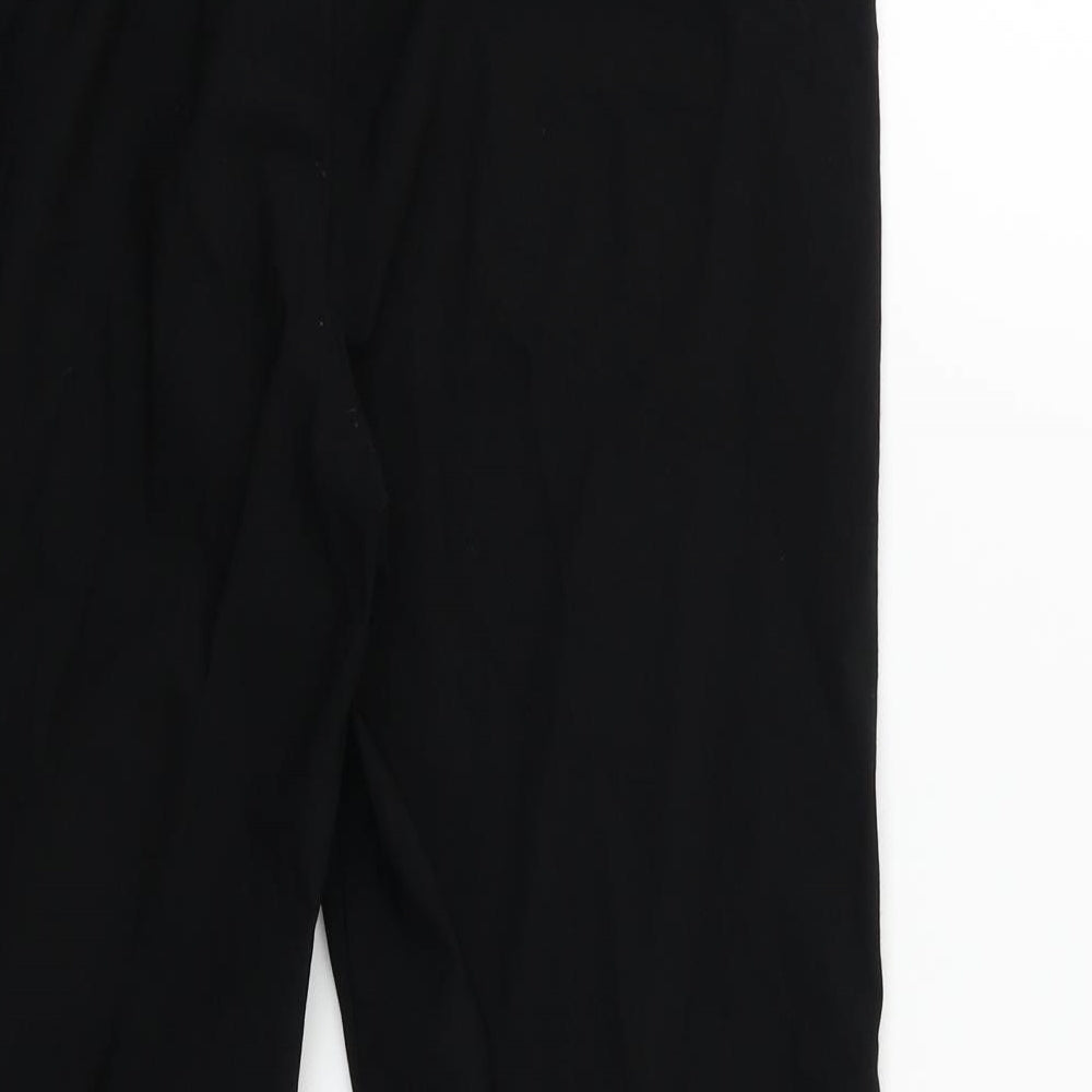 Papaya Womens Black   Cropped Trousers Size 12 L20 in