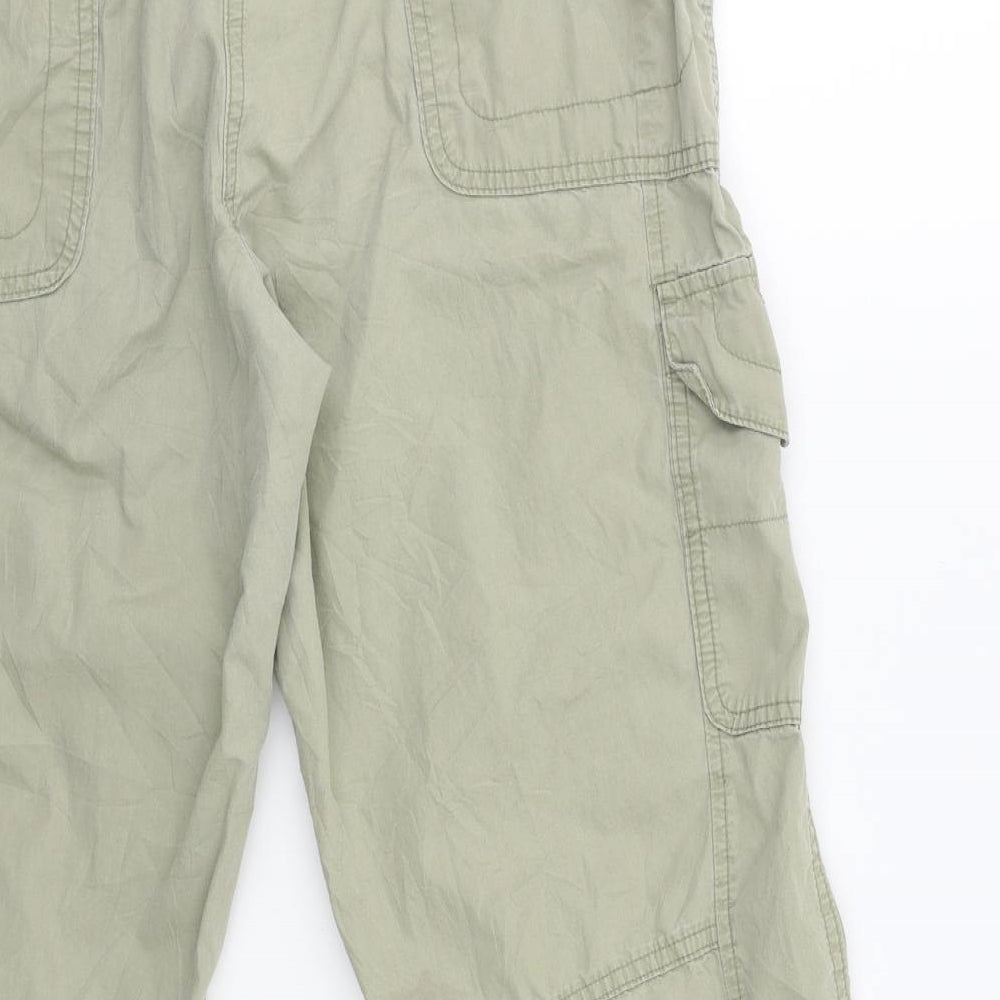 Marks and Spencer Womens Green   Cropped Trousers Size 12 L20 in