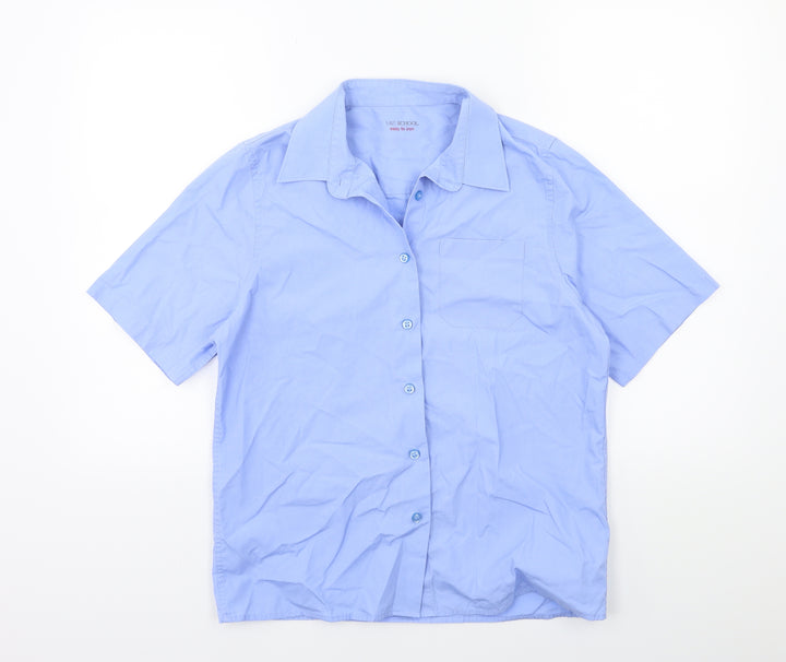Marks and Spencer Boys Blue   Basic Button-Up Size 14 Years  - school