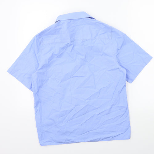 Marks and Spencer Boys Blue   Basic Button-Up Size 14 Years  - school