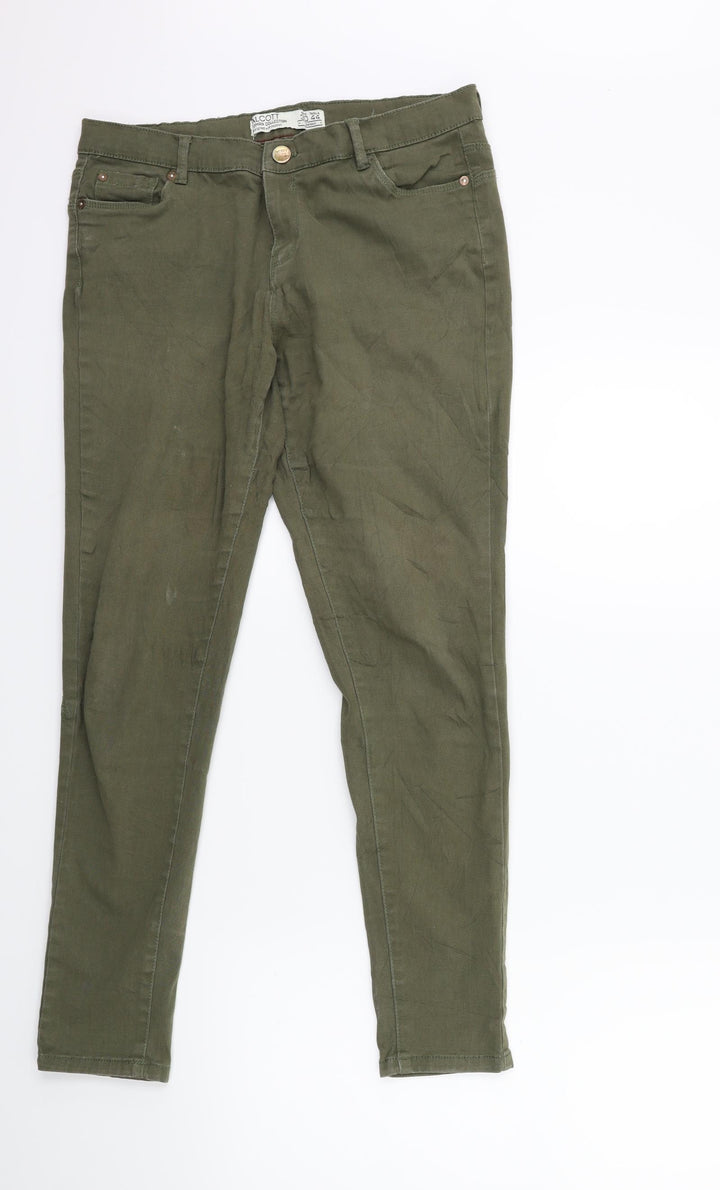 alcott Womens Green Denim Skinny Jeans Size 30 in L28 in