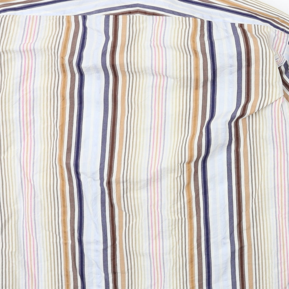 John Lewis Mens Beige Striped   Dress Shirt Size 15