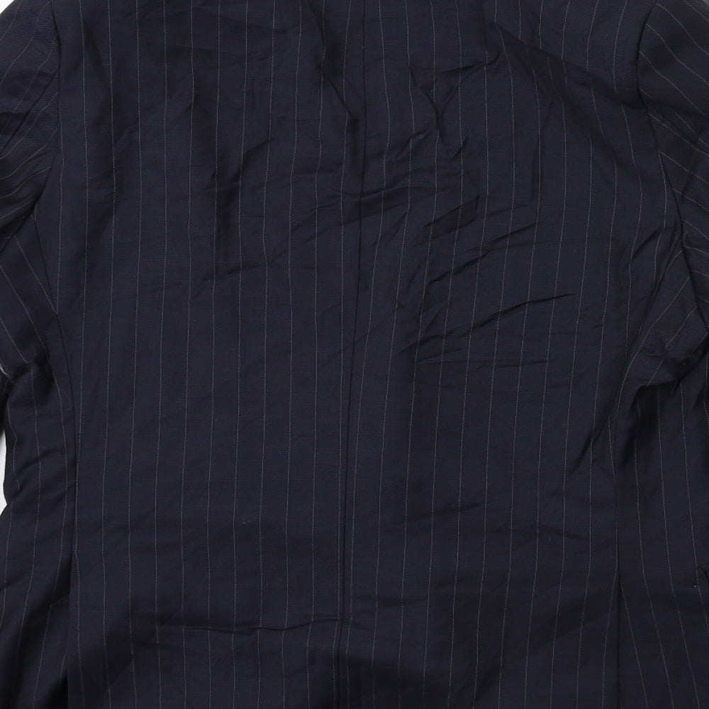 Austin Reed Mens Blue Striped  Jacket Suit Jacket Size 42