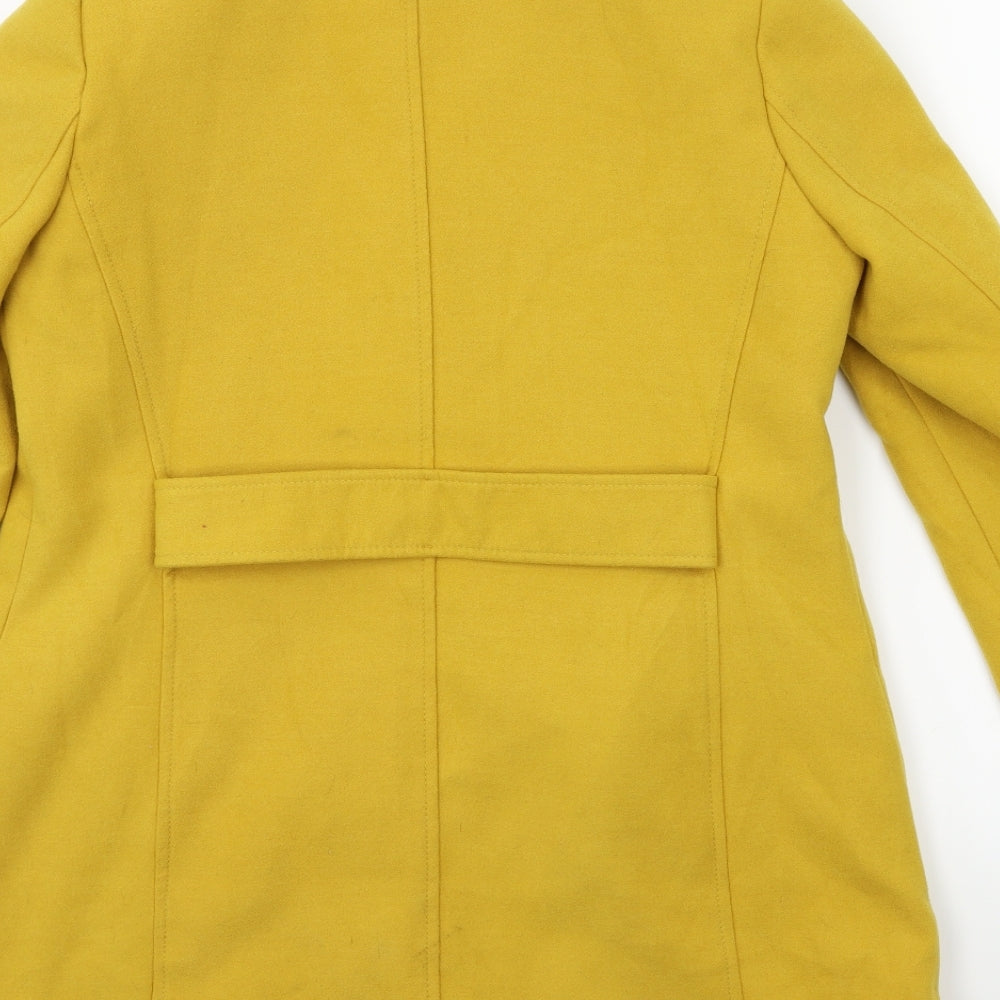 ASOS Womens Yellow   Overcoat Coat Size 10