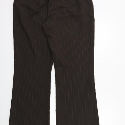 EVIE Womens Brown Striped  Trousers  Size 16 L31 in