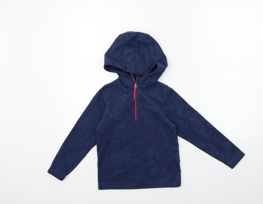 Front view of MOUNTAIN WARE' girls’ grey fleece jacket, size 5-6, years