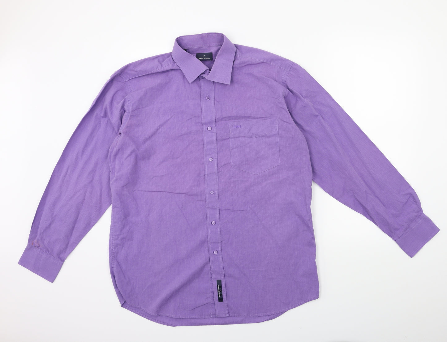 Daniel Hetcher Mens Purple    Dress Shirt Size 16