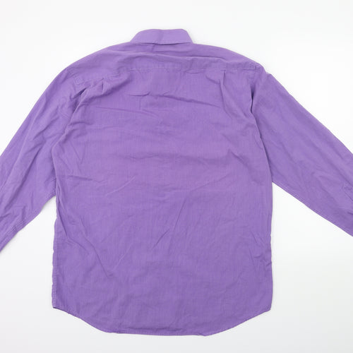 Daniel Hetcher Mens Purple    Dress Shirt Size 16