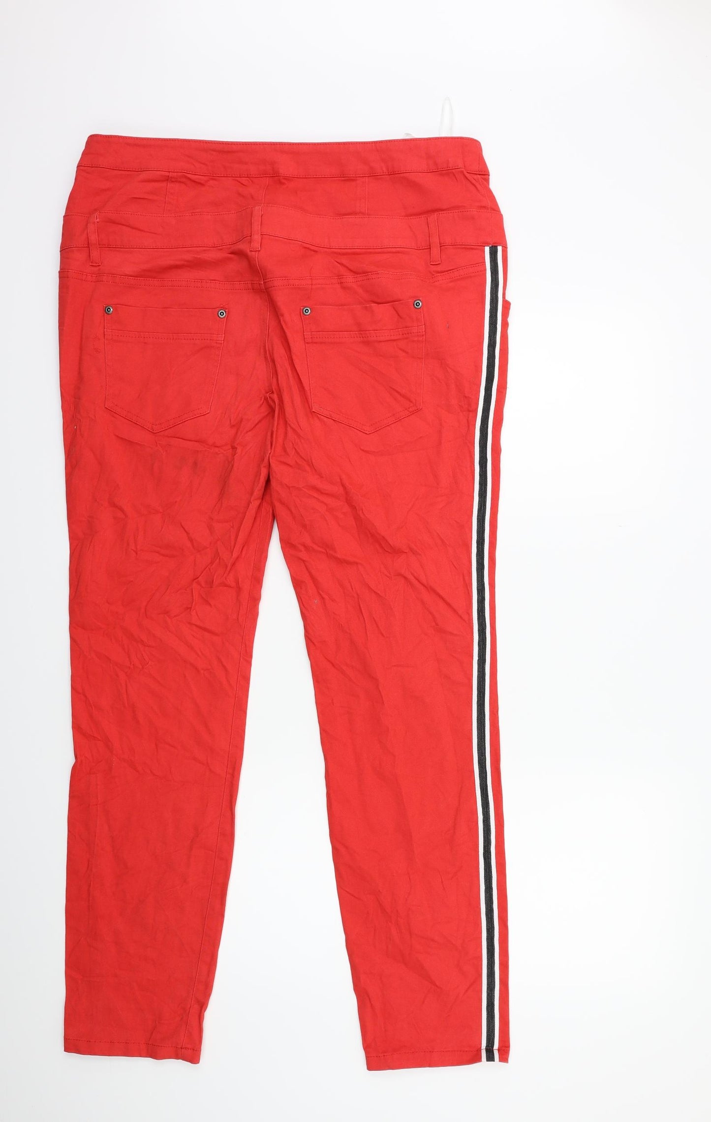 Rainbow Womens Red Striped  Trousers  Size 20 L31 in