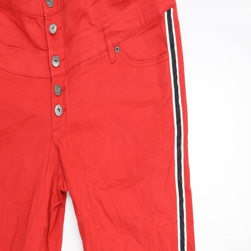 Rainbow Womens Red Striped  Trousers  Size 20 L31 in