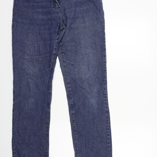 nicoli Womens Blue  Denim Straight Jeans Size 12 L31 in