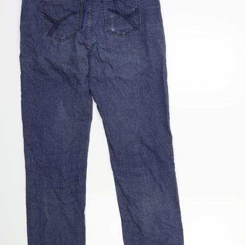 nicoli Womens Blue  Denim Straight Jeans Size 12 L31 in