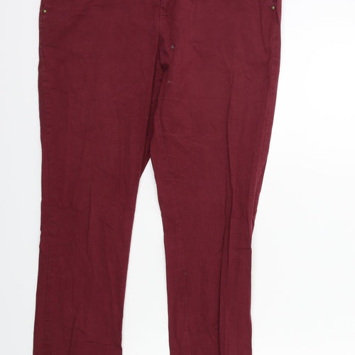 Atmosphere Womens Red   Chino Trousers Size 10 L28 in