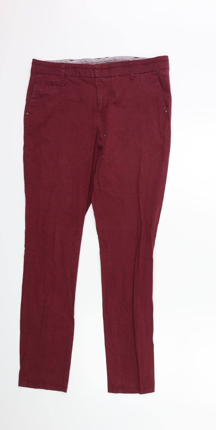Atmosphere Womens Red Chino Trousers Size 10 L28 in