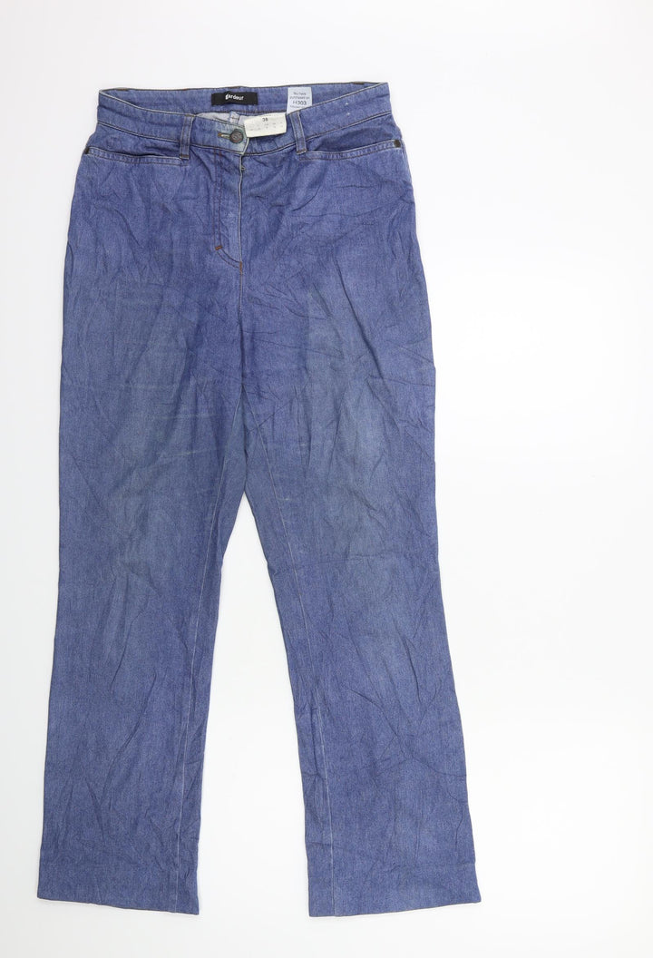 GARDEUR` Womens Blue Denim Tapered Jeans Size 12 L28 in