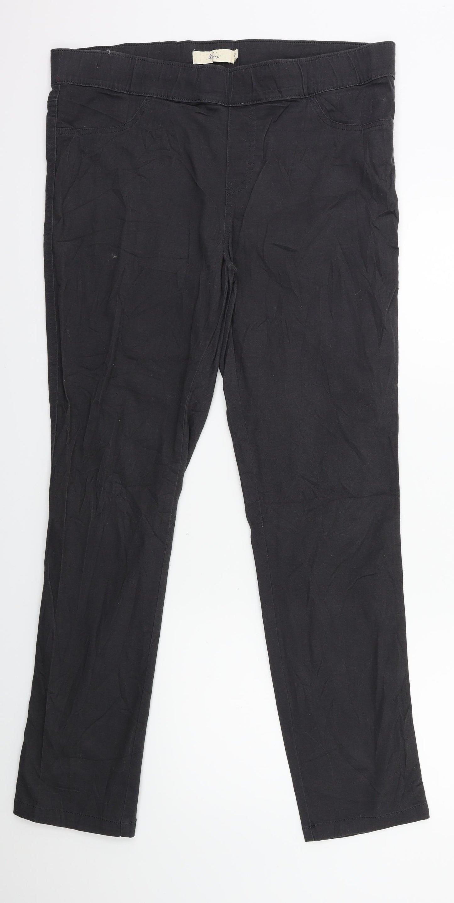 Etam Womens Grey  Denim Jegging Jeans Size 14 L31 in