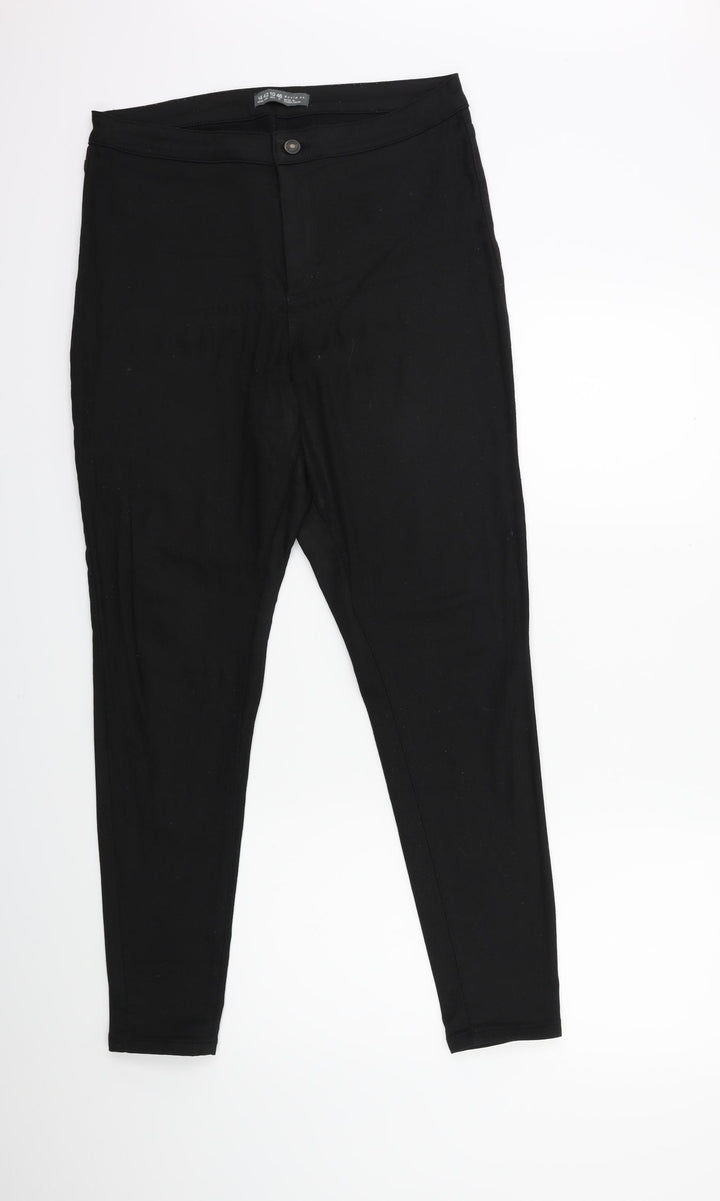 Denim & Co. Womens Black Denim Skinny Jeans Size 14 L27 in