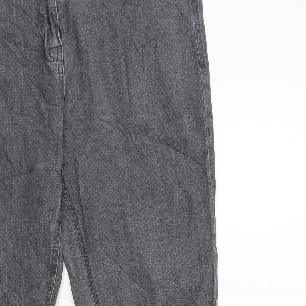 Simply Be Womens Grey  Denim Flared Jeans Size 12 L30 in