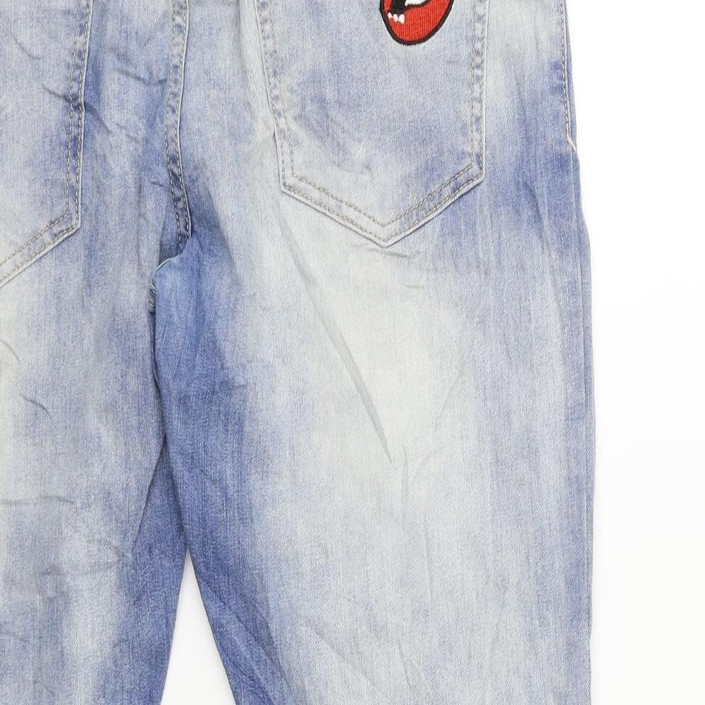 LIUZIN Womens Blue  Denim Mom Jeans Size 30 in L30 in
