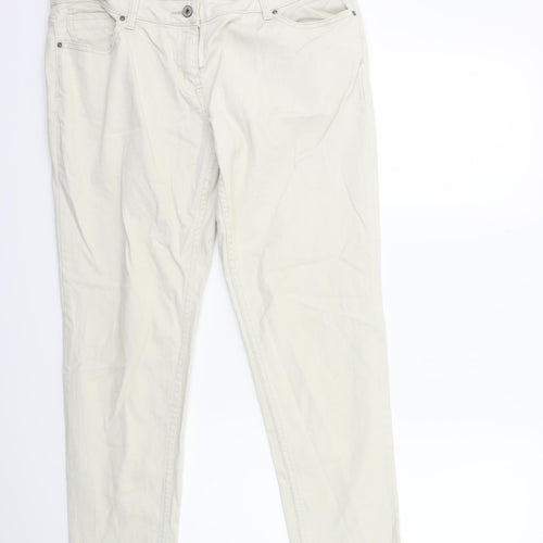 NEXT Womens Beige  Denim Skinny Jeans Size 12 L28 in