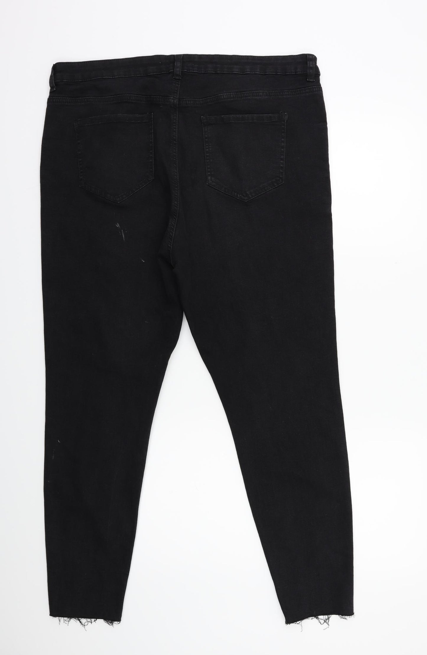 Denim & Co. Womens Black  Denim Mom Jeans Size 20 L29 in
