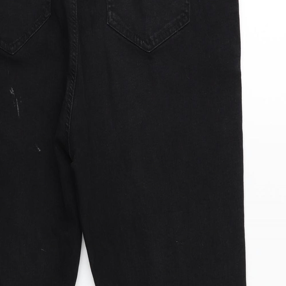 Denim & Co. Womens Black  Denim Mom Jeans Size 20 L29 in