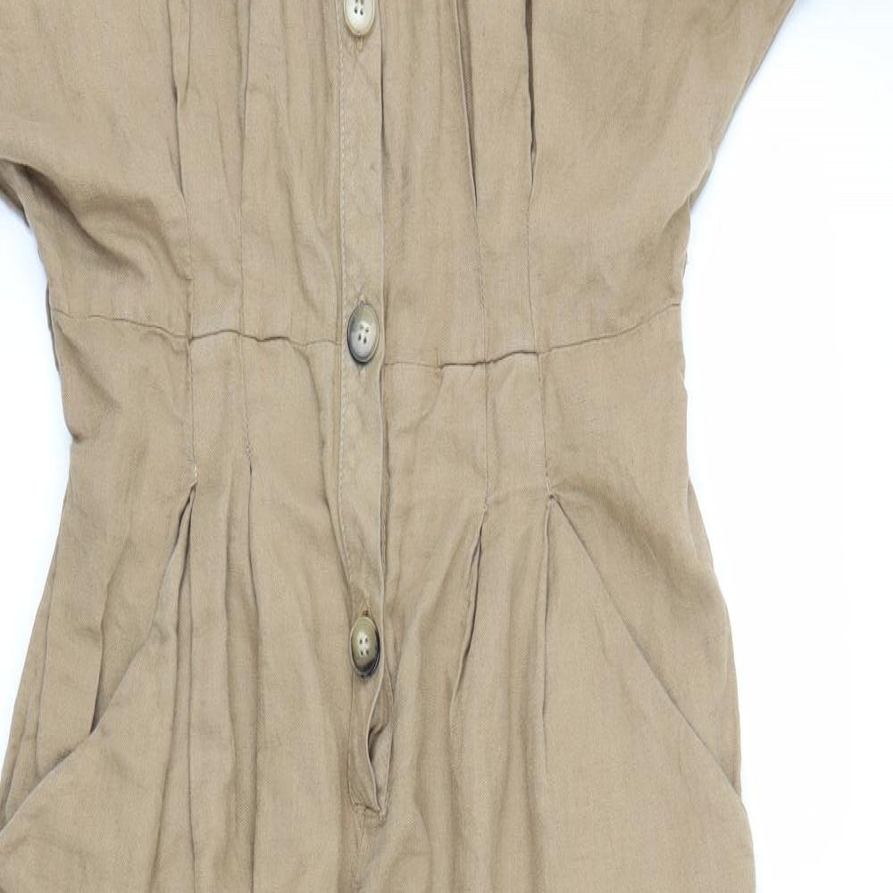 Zara Womens Brown   Coverall One-Piece Size L L23 in
