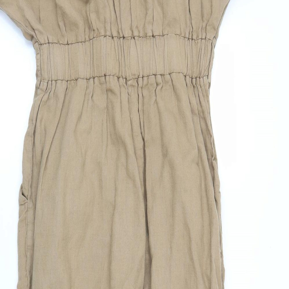 Zara Womens Brown   Coverall One-Piece Size L L23 in