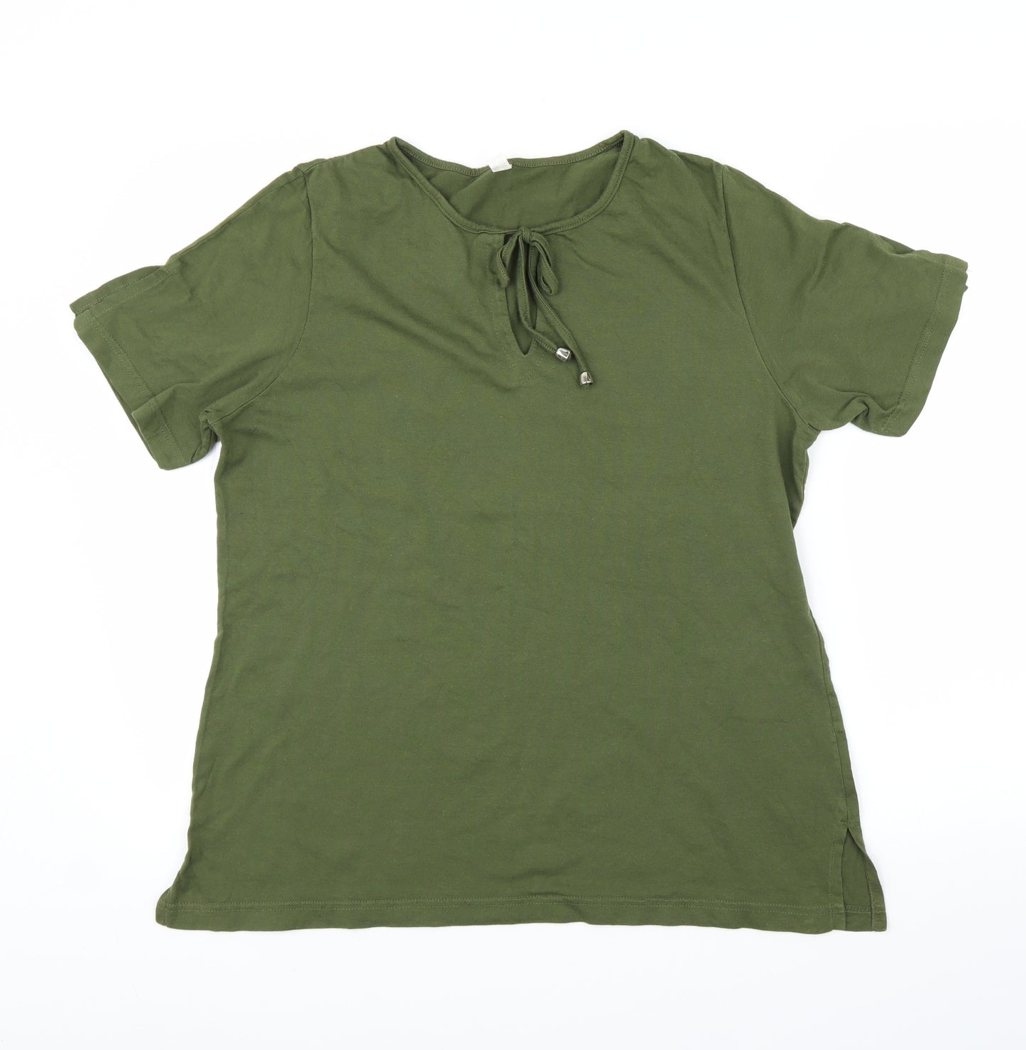 Preworn Womens Green   Basic T-Shirt Size 14
