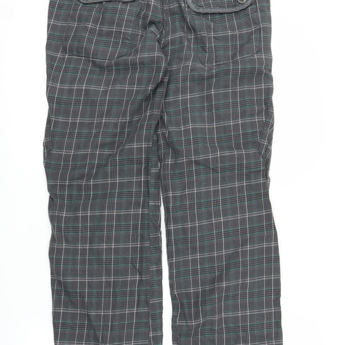 EDC Mens Grey Plaid  Cargo Trousers Size 36 in L30 in