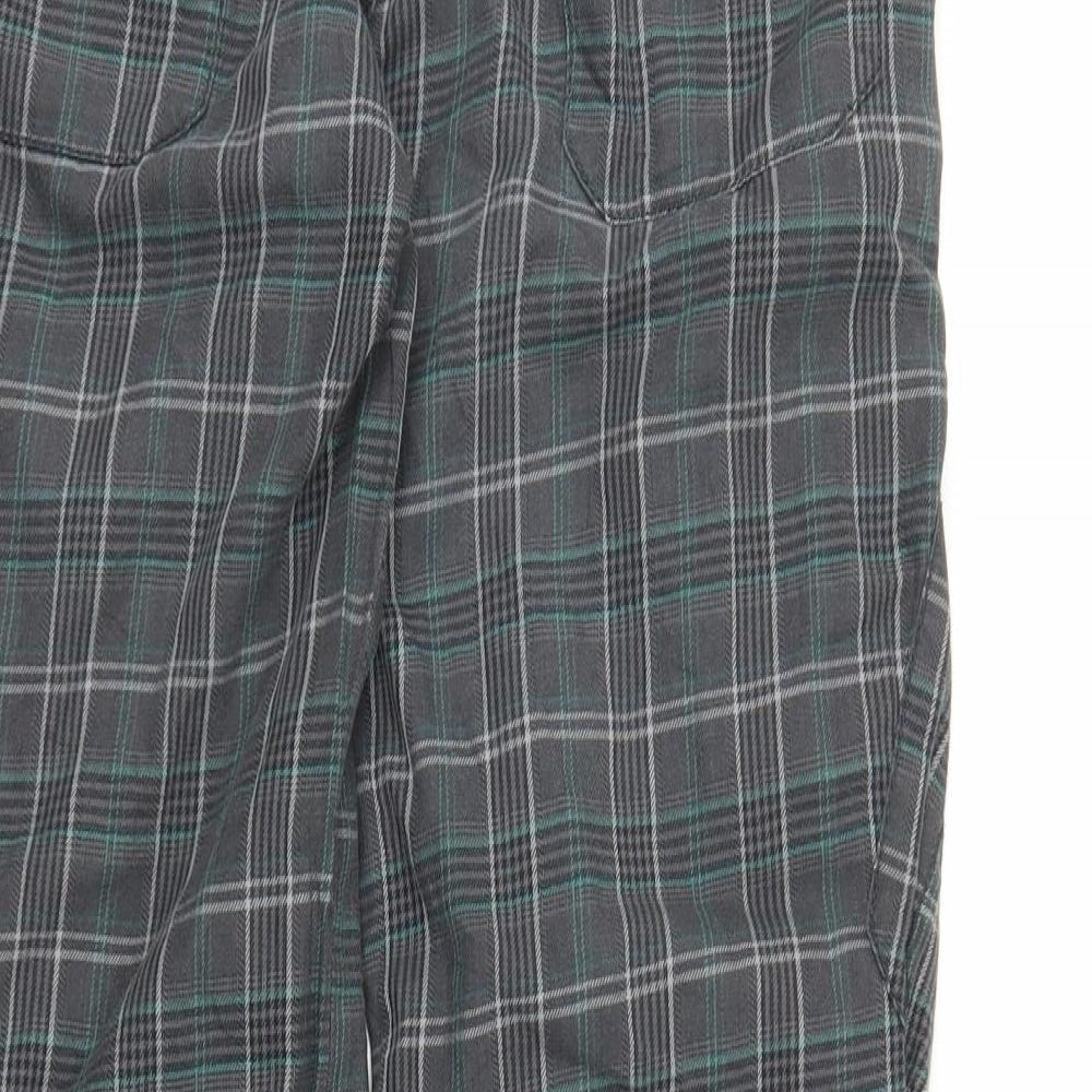 EDC Mens Grey Plaid  Cargo Trousers Size 36 in L30 in